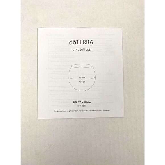 New in Box doTERRA 3-Piece Petal Diffuser 3-Setting w/Optional LED Light - Picture 3 of 6